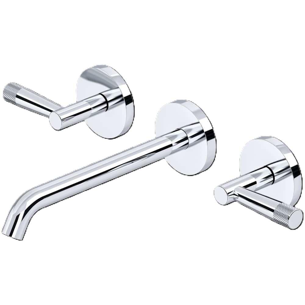 Amahle 1.2 GPM Wall Mounted Widespread Bathroom Faucet with Lever Handles