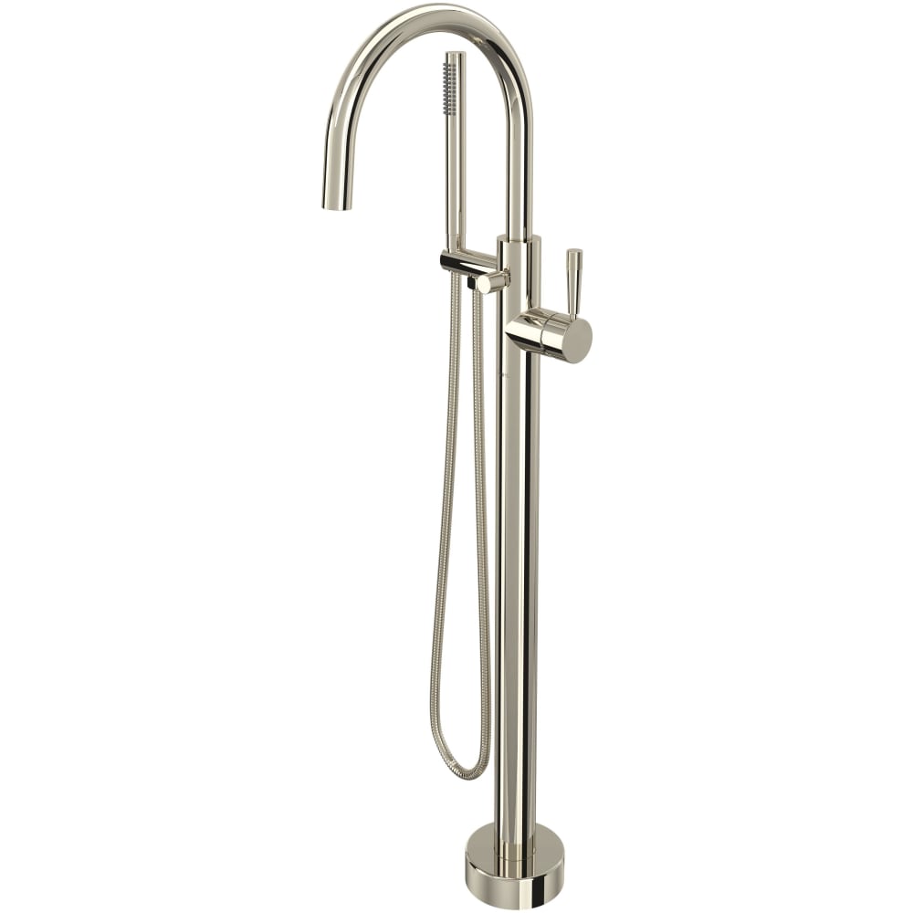 Graceline Floor Mounted Tub Filler with Built-In Diverter - Includes Hand Shower