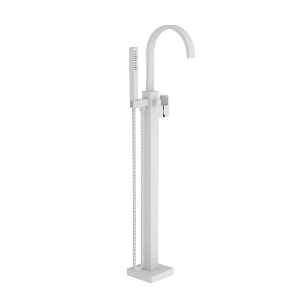 Secant Floor Mounted Tub Filler with Built-In Diverter - Includes Hand Shower