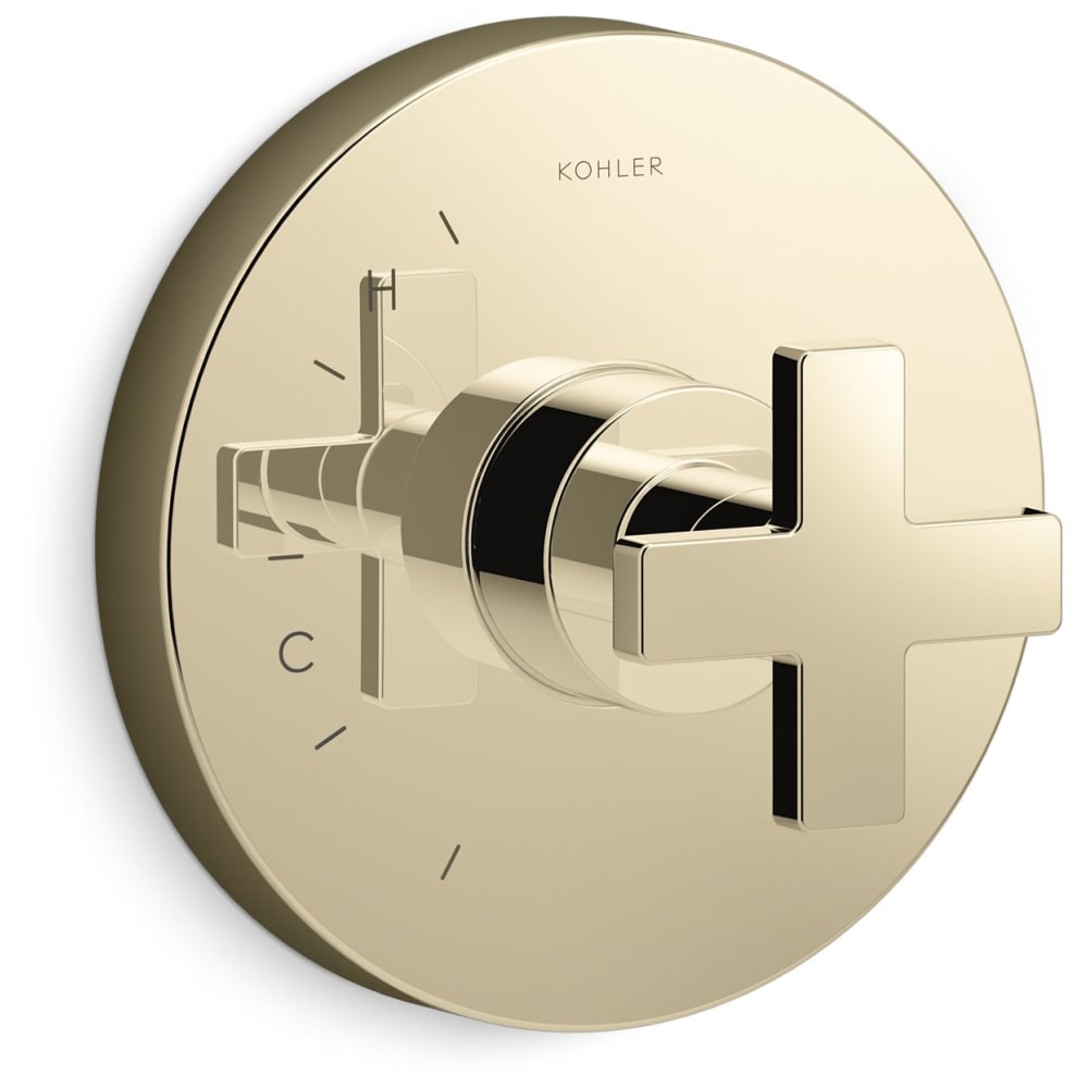 Composed Pressure Balanced Valve Trim Only with Single Cross Handle - Less Rough In