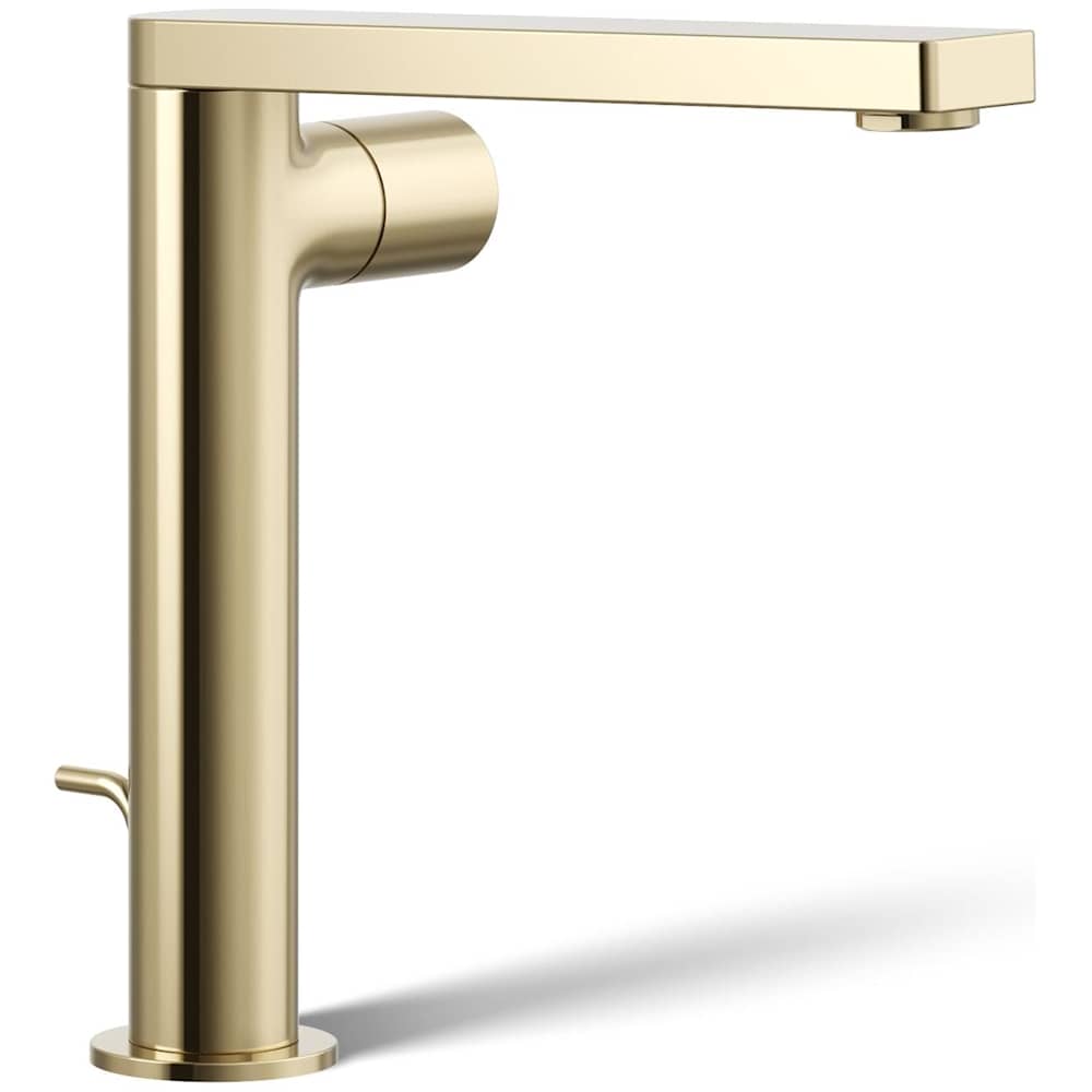 Composed 1.2 GPM Vessel Single Hole Bathroom Faucet with Pop-Up Drain Assembly