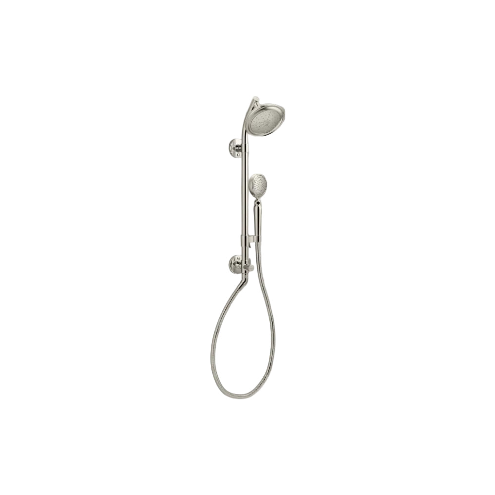 HydroRail-S 2.5 GPM Single Function Shower Head with MasterClean Technology - Included Handshower, Slide Bar, and Hose