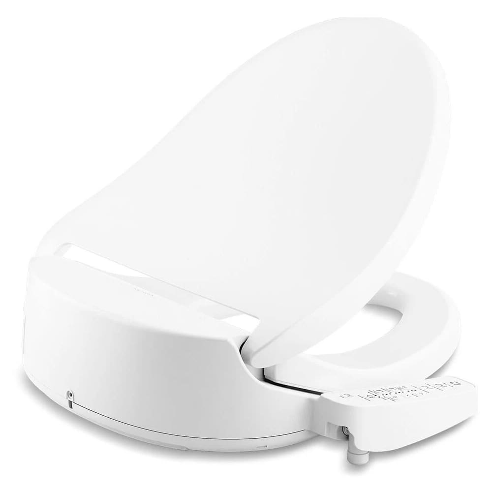 PureWash E580 Round-Front Bidet Seat with Continuously Heated Water, Automatically UV Light Self-Cleaning Stainless Steel Wand, Front and Rear Wash Modes, Heated Seat, Warm-air Dryer, Automatic Deodorization, and Quiet-Close Technology