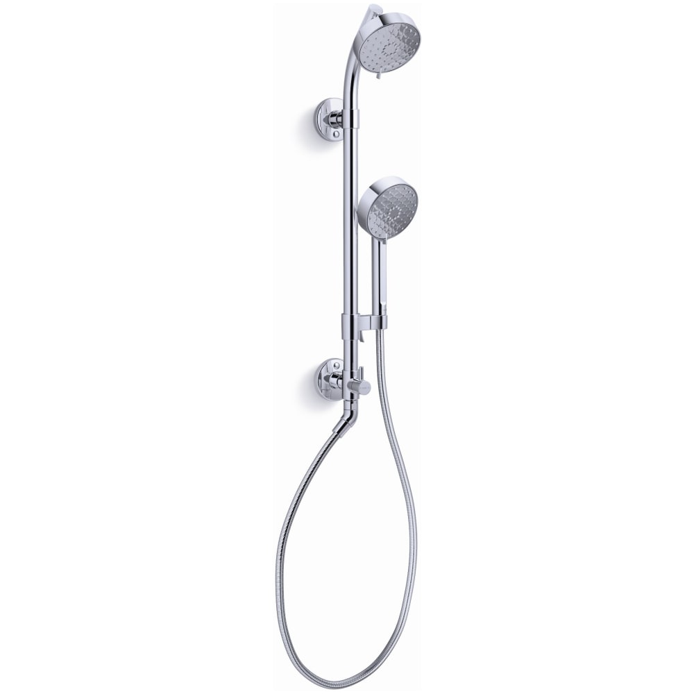 HydroRail-S 2.5 GPM Multi Function Shower Head with MasterClean Technology - Included Handshower, Slide Bar, and Hose