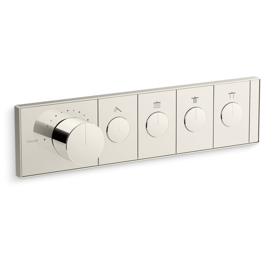 Anthem Four Function Thermostatic Valve Trim Only with Single Knob Handle, Integrated Diverter, and Volume Control - Less Rough In