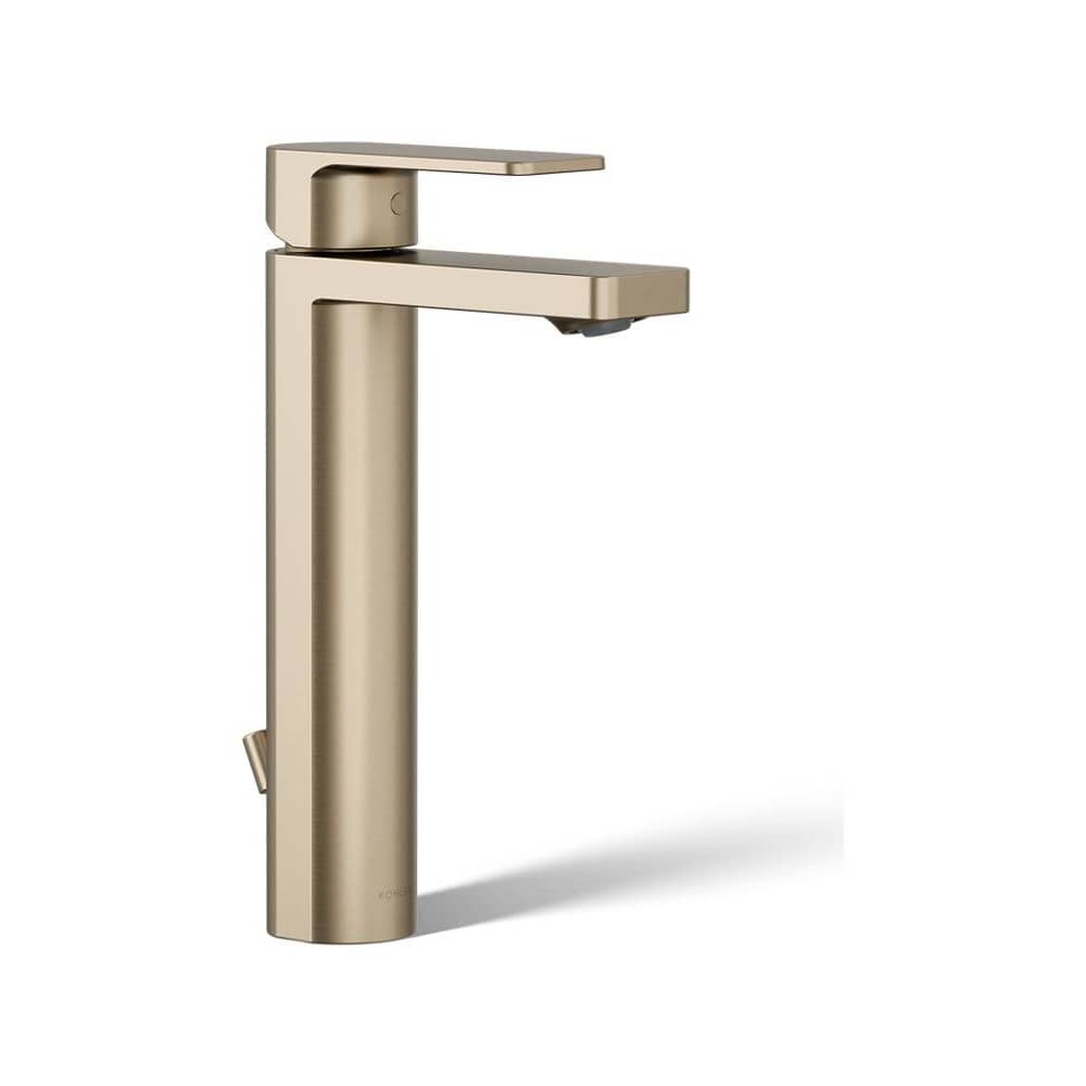 Parallel 0.5 GPM Single Hole Bathroom Faucet with Pop-Up Drain Assembly