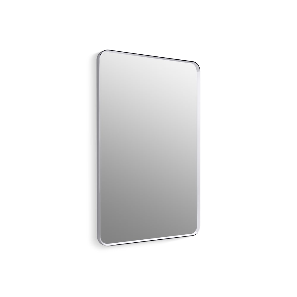 Essential 30" W x 45" H Transitional Rectangular Metal Framed Bathroom Wall Mirror