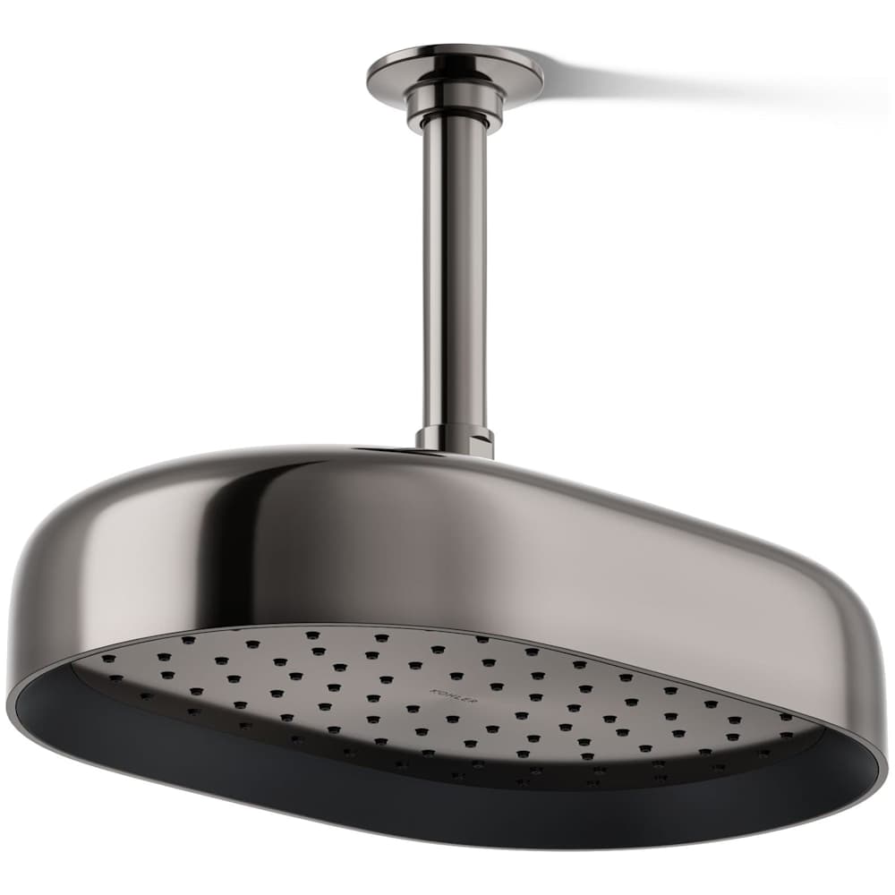 Statement Oblong 12" Single Function 1.75 GPM Rainhead with MasterClean Sprayface and Katalyst Air-Induction Technology
