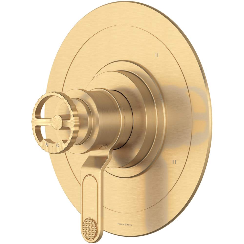 Armstrong Three Independent Function Thermostatic Valve Trim Only with Single Wheel Handle and Integrated Diverter - Less Rough In