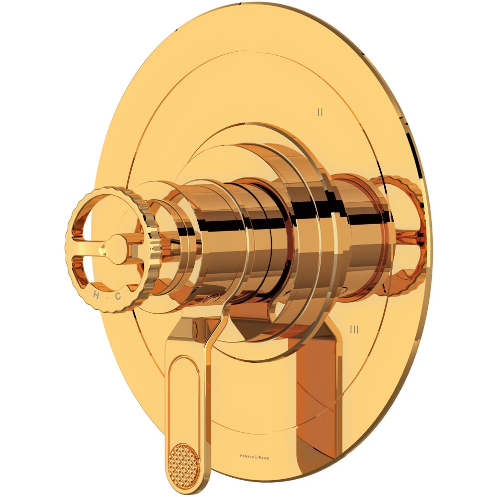 Armstrong Three Independent, Two Shared Function Thermostatic Valve Trim Only with Single Wheel Handle and Integrated Diverter - Less Rough In