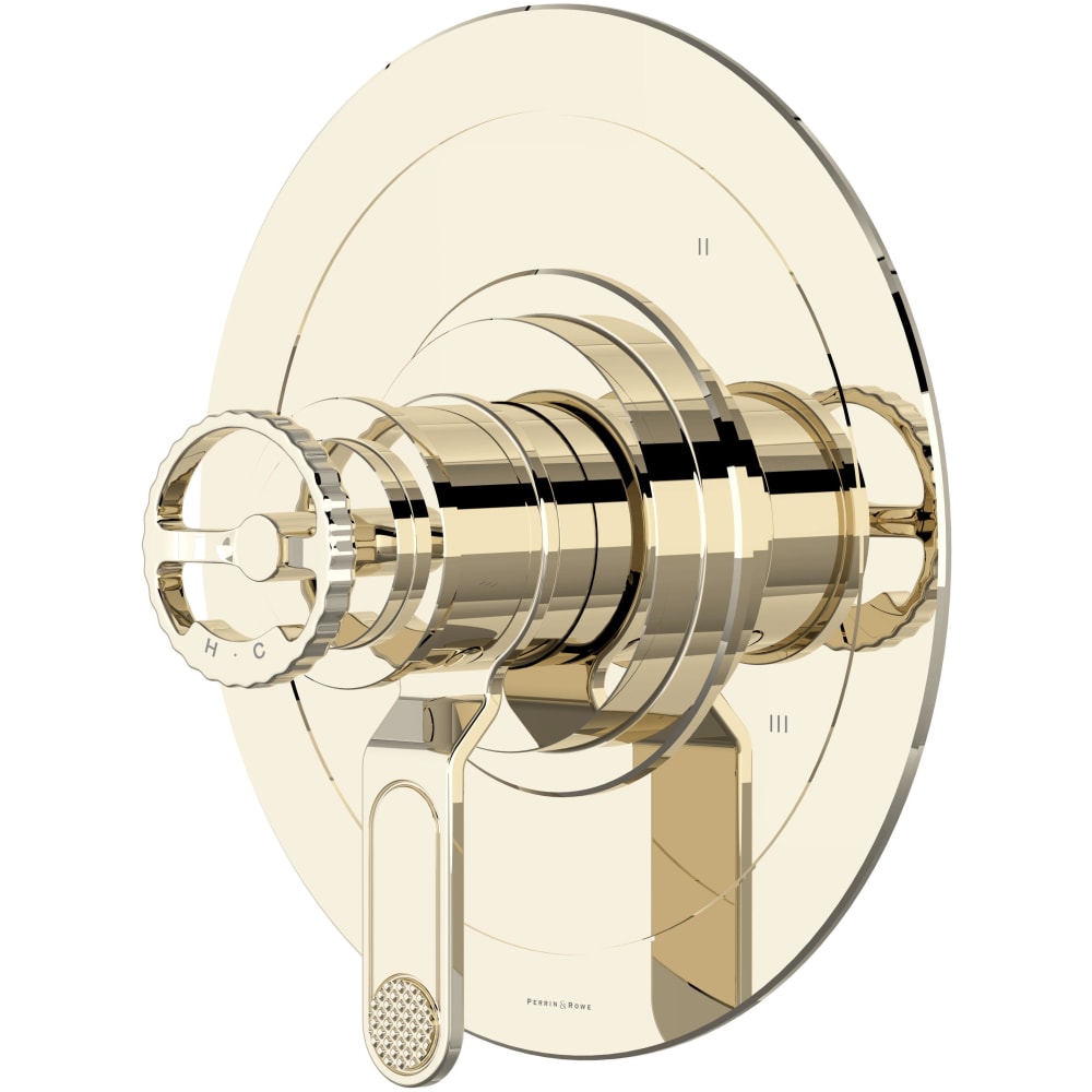 Armstrong Three Independent, Two Shared Function Thermostatic Valve Trim Only with Single Wheel Handle and Integrated Diverter - Less Rough In