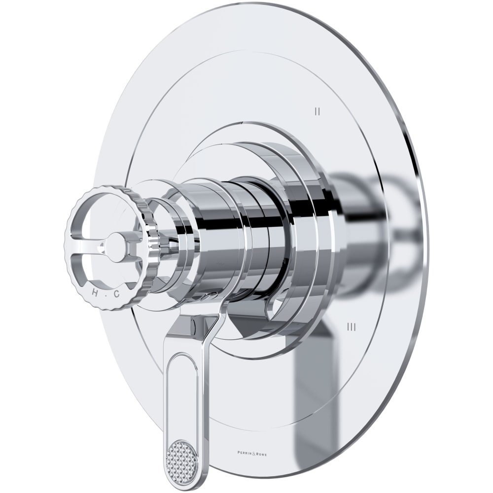 Armstrong Three Independent, Two Shared Function Thermostatic Valve Trim Only with Single Wheel Handle and Integrated Diverter - Less Rough In