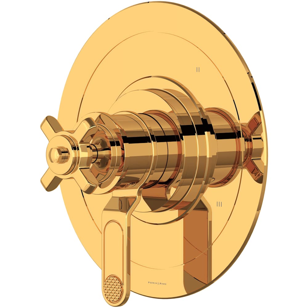 Armstrong Three Independent Function Thermostatic Valve Trim Only with Single Cross Handle and Integrated Diverter - Less Rough In