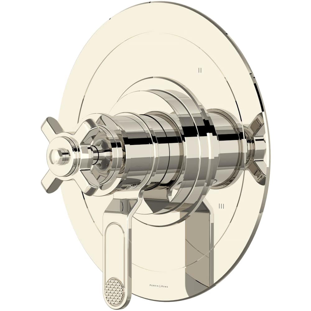 Armstrong Three Independent Function Thermostatic Valve Trim Only with Single Cross Handle and Integrated Diverter - Less Rough In