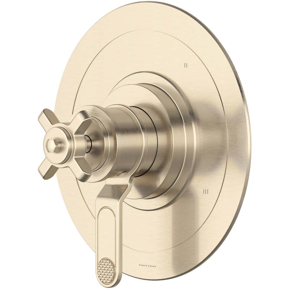 Armstrong Three Independent Function Thermostatic Valve Trim Only with Single Cross Handle and Integrated Diverter - Less Rough In
