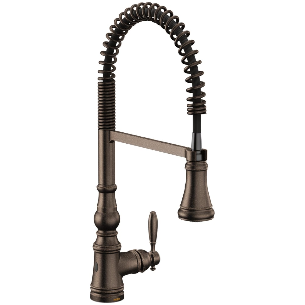 Moen Brantford Smart Faucet 1.5 GPM Single Hole Pull Down Kitchen Faucet with Voice Control Oil Rubbed Bronze