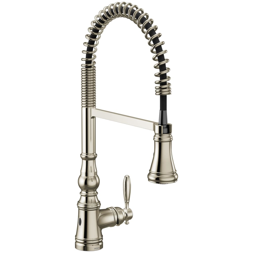 Moen Brantford Smart Faucet 1.5 GPM Single Hole Pull Down Kitchen Faucet with Voice Control Chrome