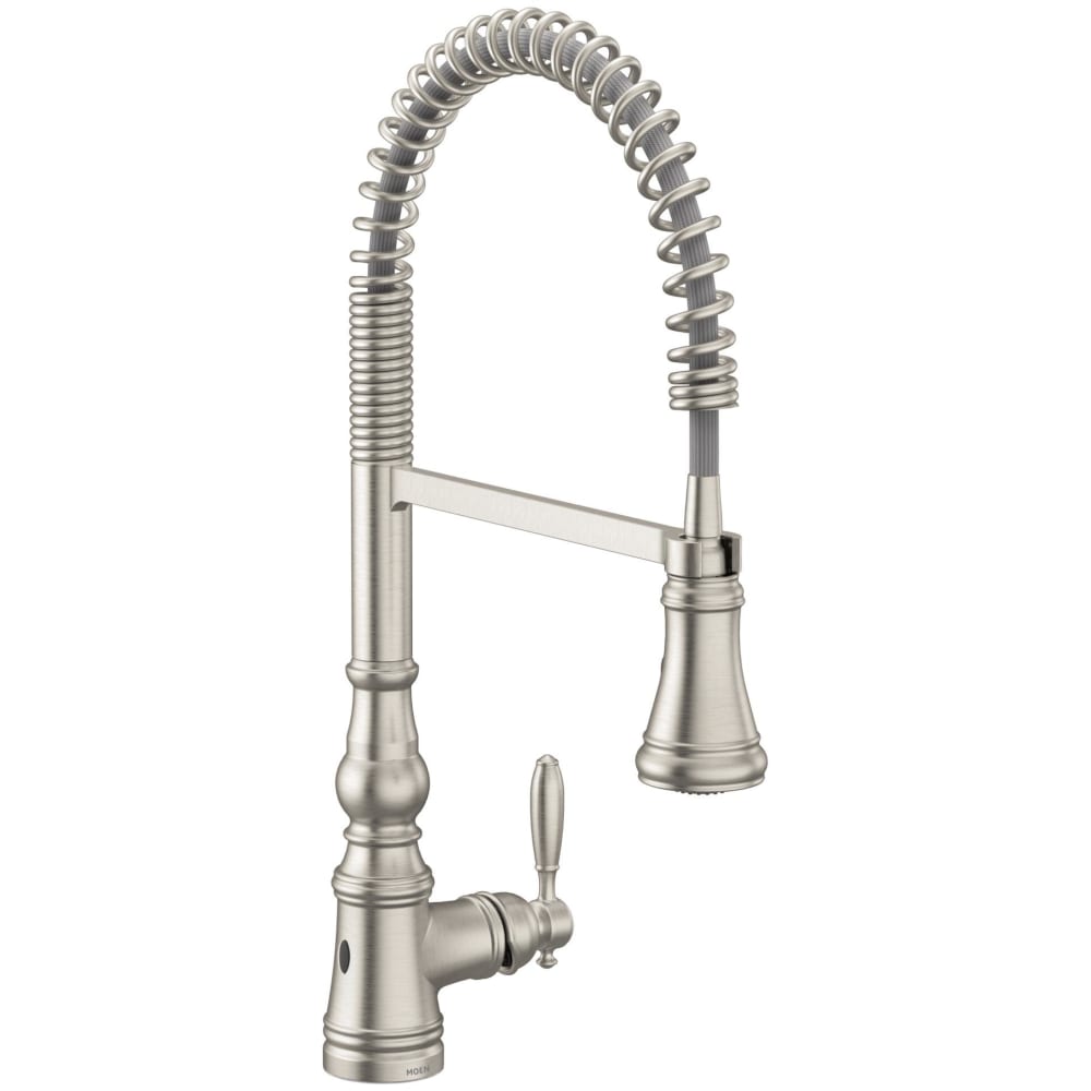 Moen Brantford Smart Faucet 1.5 GPM Single Hole Pull Down Kitchen Faucet with Voice Control Spot Resist Stainless