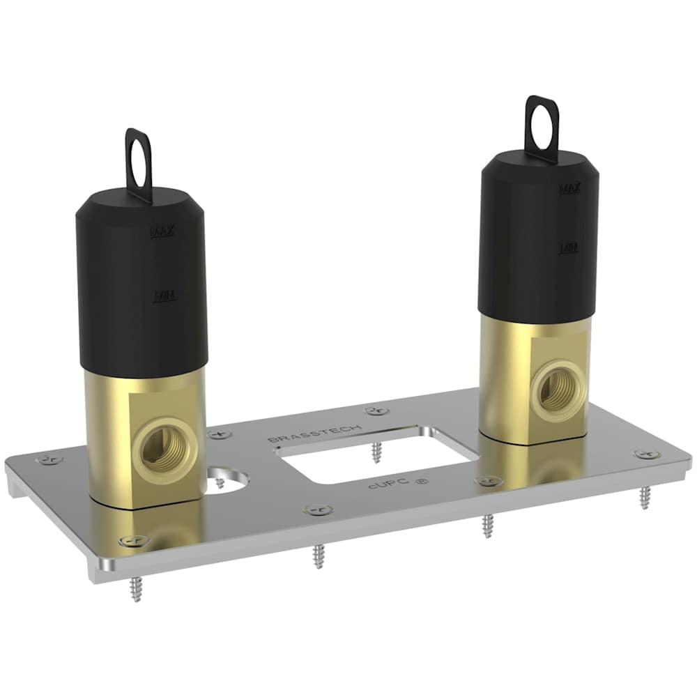 Required Rough for Exposed Tub Filler & Hand Shower Set with Risers