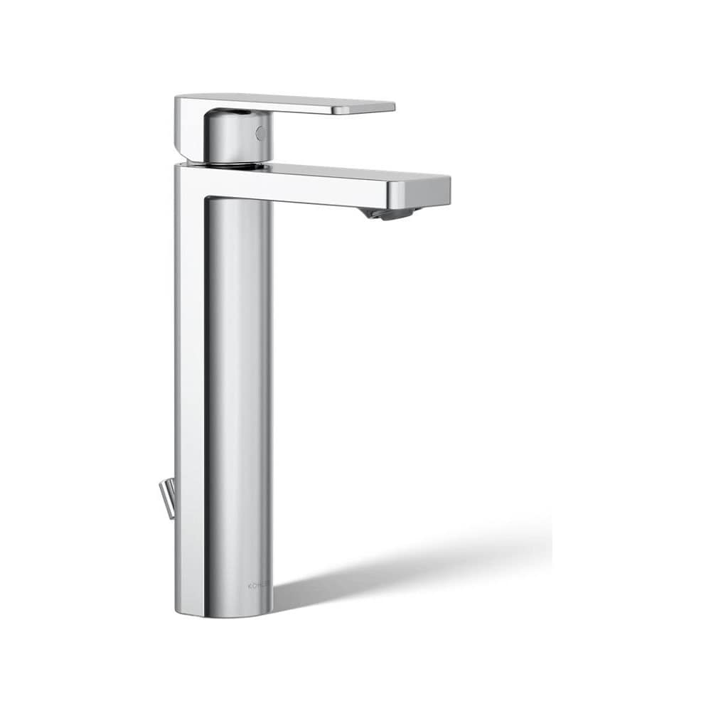 Parallel 0.5 GPM Single Hole Bathroom Faucet with Pop-Up Drain Assembly