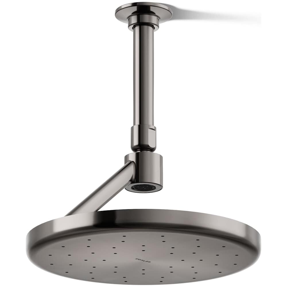 Statement Round 8-7/8" Open Rain Iconic Single Function 2.5 GPM Rainhead with Gravity-Delivered Full Coverage Rain Spray