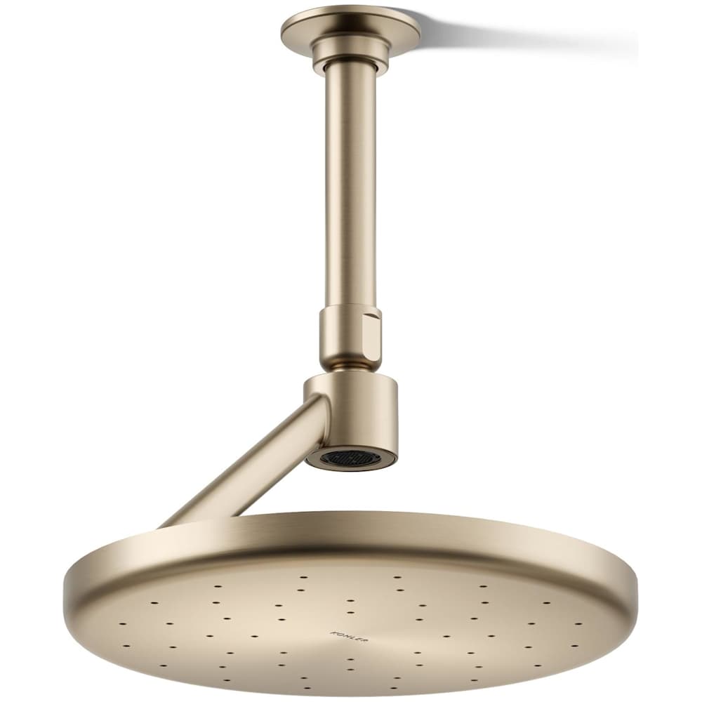 Statement Round 8-7/8" Open Rain Iconic Single Function 2.5 GPM Rainhead with Gravity-Delivered Full Coverage Rain Spray