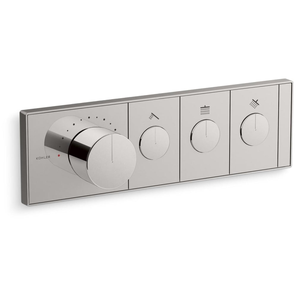 Anthem Three Function Thermostatic Valve Trim Only with Single Knob Handle, Integrated Diverter, and Volume Control - Less Rough In