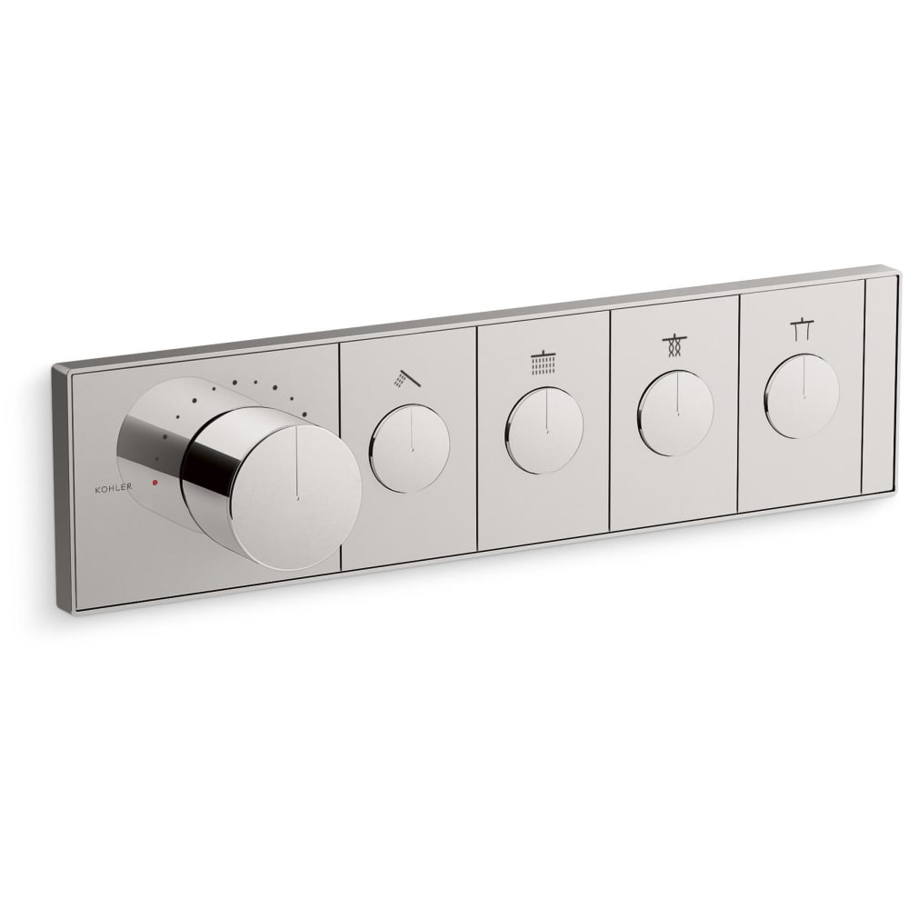 Anthem Four Function Thermostatic Valve Trim Only with Single Knob Handle, Integrated Diverter, and Volume Control - Less Rough In