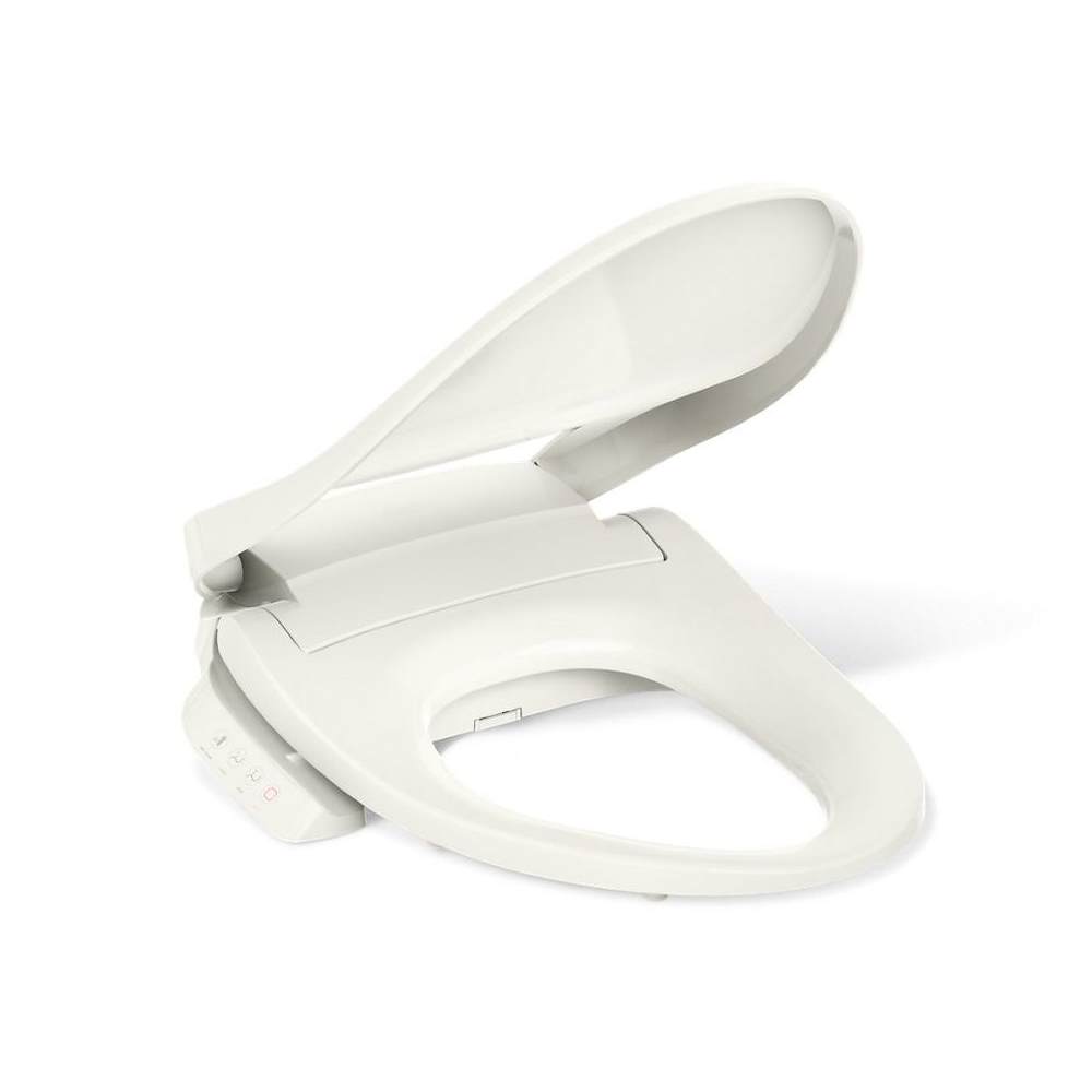 PureWash E545 Elongated Closed-Front Bidet Seat with Heated Seat, Adjustable Water Temperature and Pressure, Front and Rear Wash Modes, Automatically UV Light Self-Cleaning Wand, Quiet-Close, Quick-Release, and LED Night Light Technologies