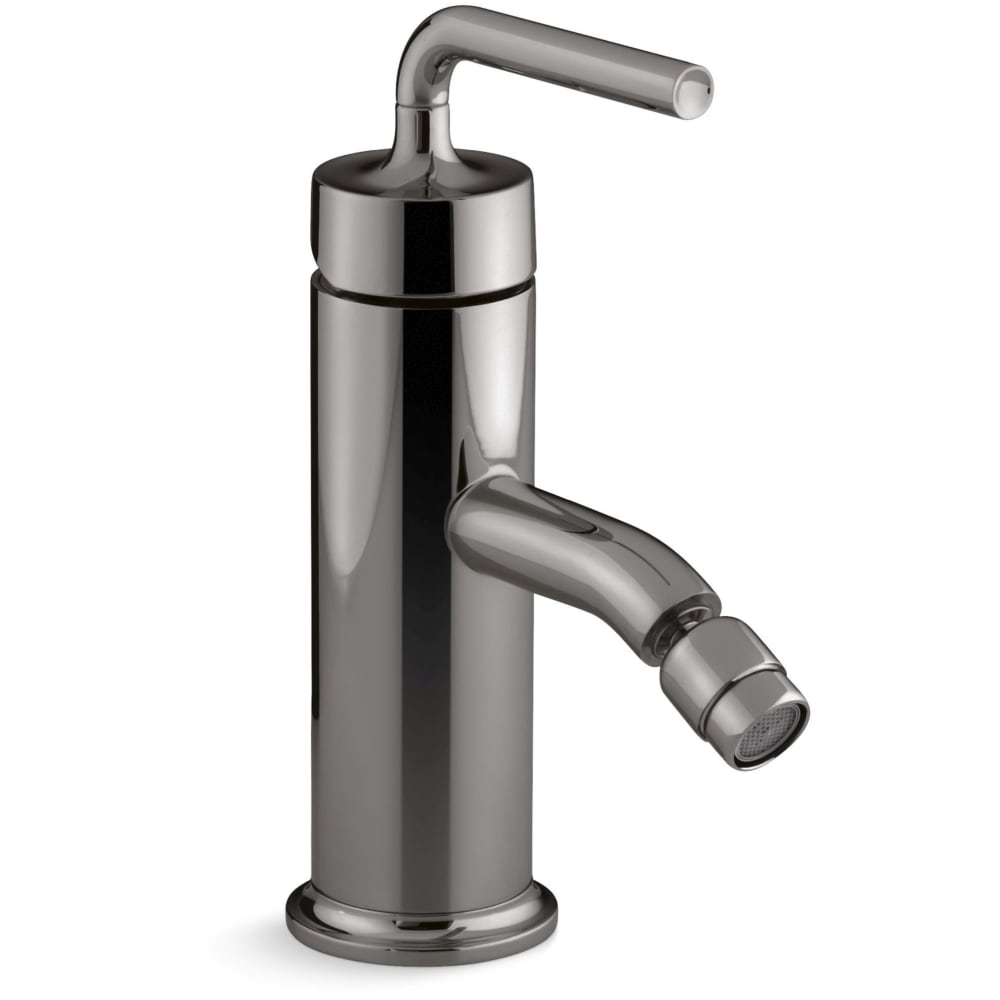 Purist Single Hole Bidet Faucet with Single Lever Handle and Pop-Up Drain Assembly