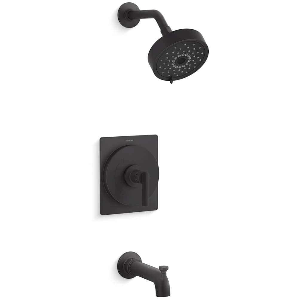 Castia by Studio McGee Tub and Shower Trim Package with 1.75 GPM Single Function Shower Head with MasterClean Sprayface and Diverter Tub Spout