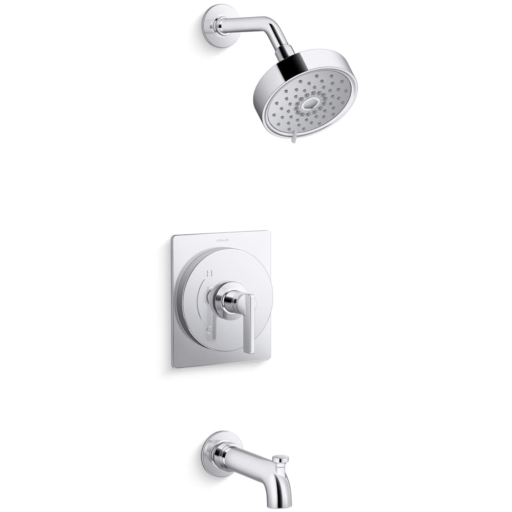 Castia by Studio McGee Tub and Shower Trim Package with 1.75 GPM Single Function Shower Head with MasterClean Sprayface and Diverter Tub Spout