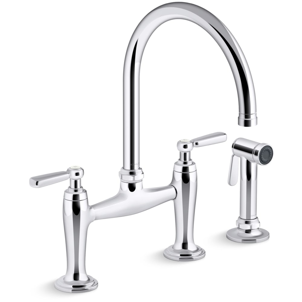 Edalyn by Studio McGee 1.5 GPM Widespread Bridge Kitchen Faucet - Includes Side Spray