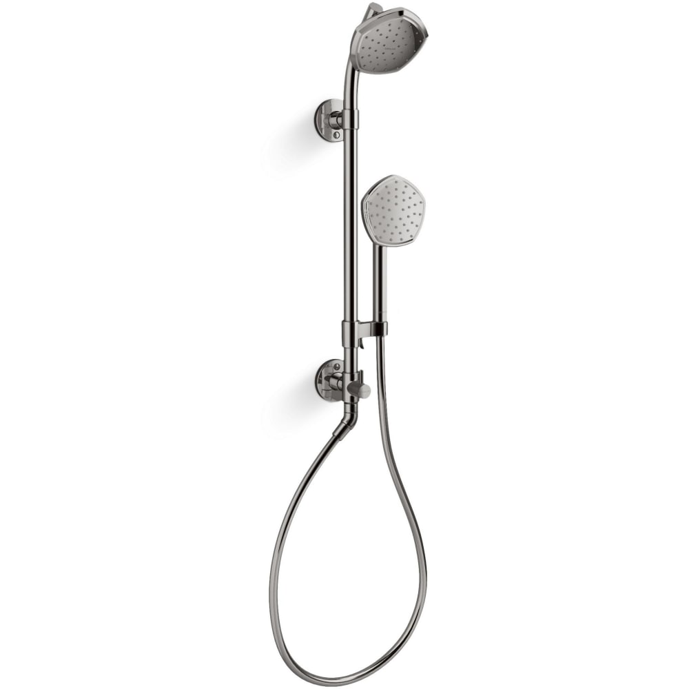 HydroRail-S Occasion Retrofit Shower with Shower Head, Hand Shower, Slide Bar, and Hose