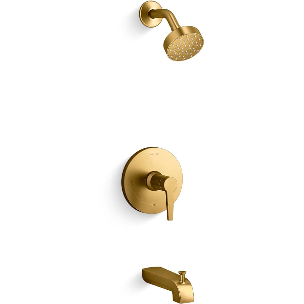 Pitch Tub and Shower Trim Package with 2.5 GPM Single Function Shower Head