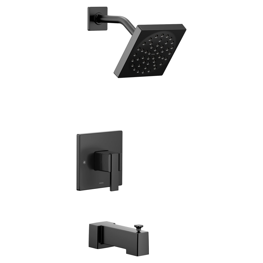 Moen Posi-Temp Pressure Balanced Tub and Shower Trim with 2.5 GPM Shower Head and Tub Spout from the 90 Degree Collection - Less Valve Chrome