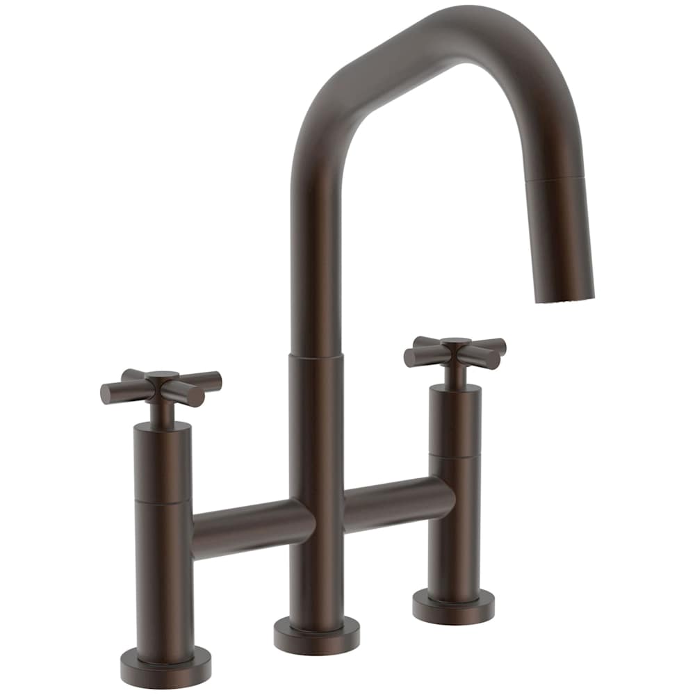 East Square 1.8 GPM Widespread Bridge Pull Down Kitchen Faucet