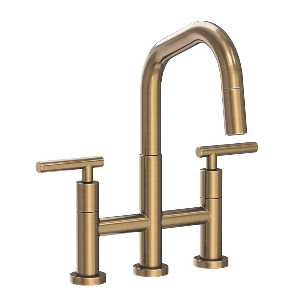 East Square 1.8 GPM Widespread Bridge Pull Down Kitchen Faucet