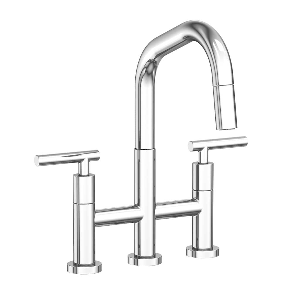 East Square 1.8 GPM Widespread Bridge Pull Down Kitchen Faucet