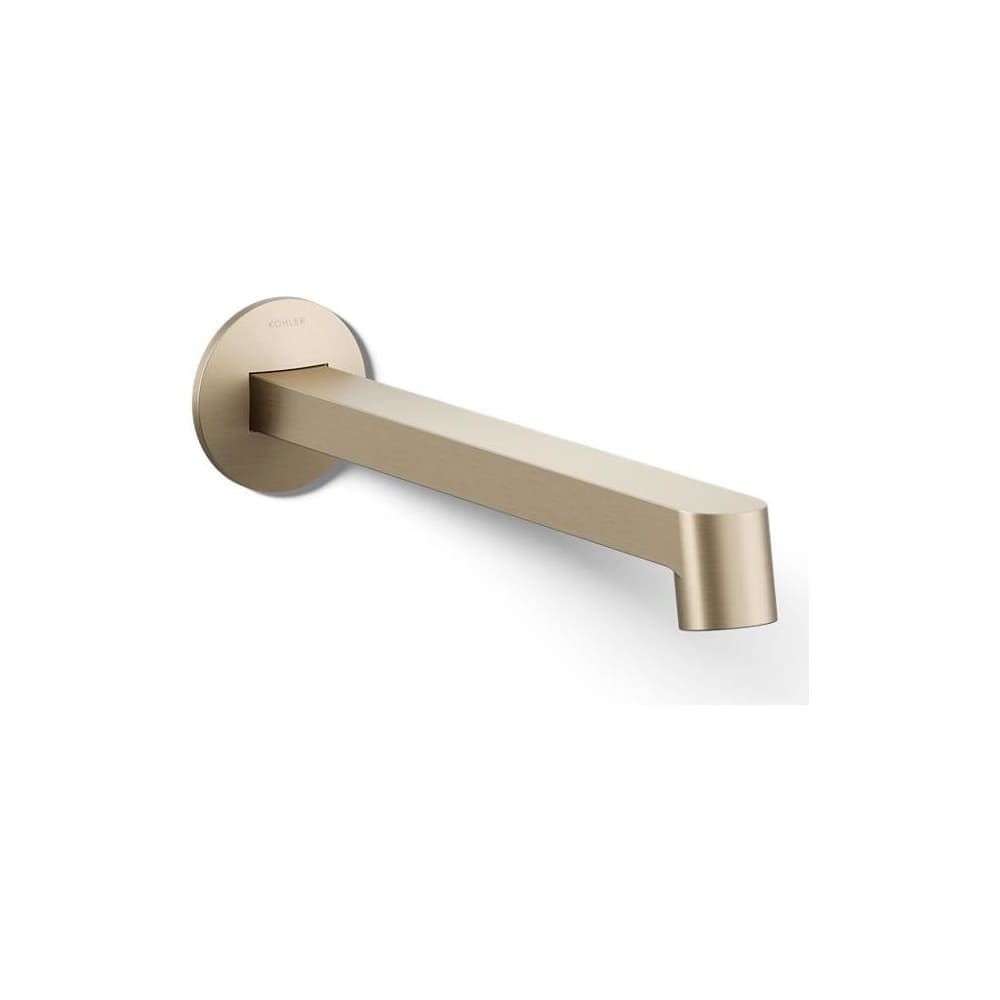 Components 1.2 GPM Wall Mounted Bathroom Faucet Spout with Row Design - Less Handles