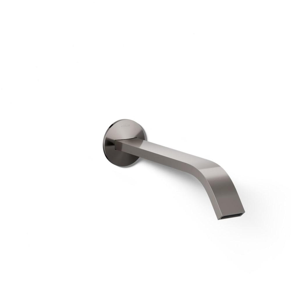 Components 1.2 GPM Wall Mounted Widespread Bathroom Faucet with Ribbon Design Spout - Less Handles