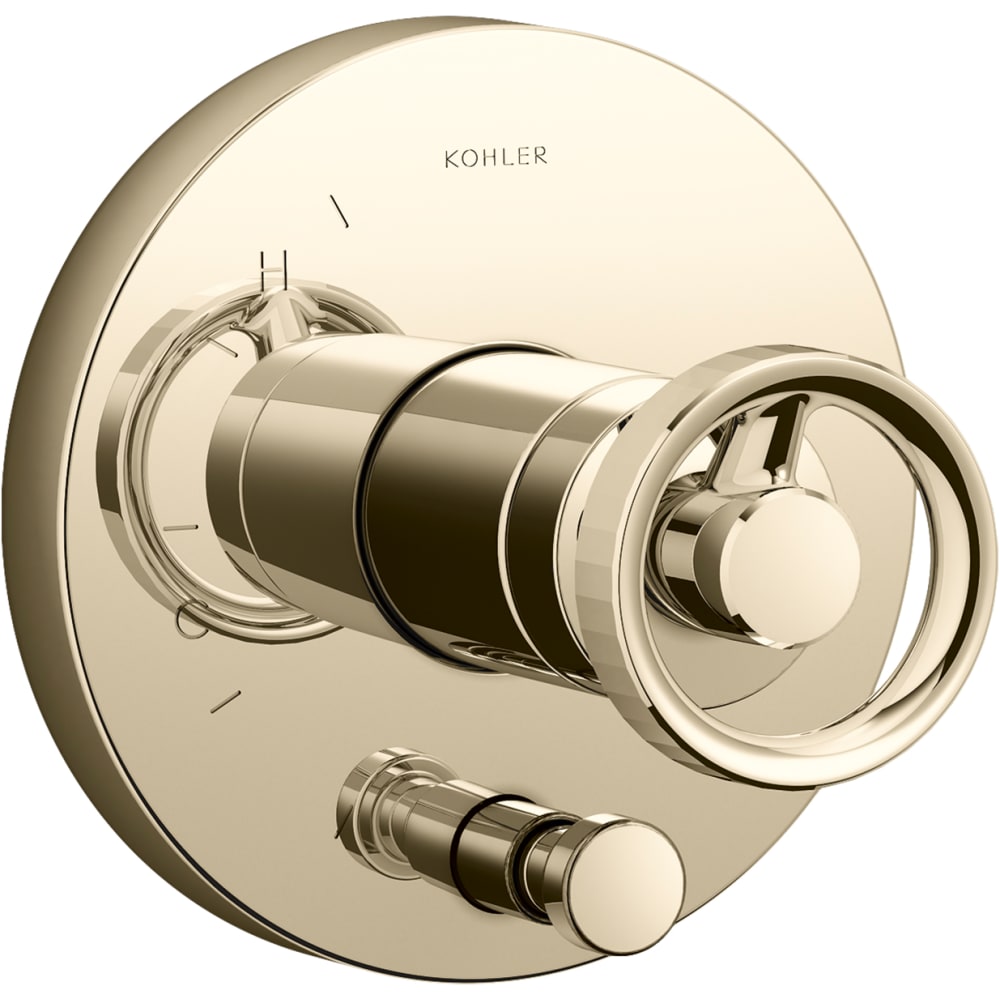 Components Single Function Pressure Balanced Valve Trim Only with Single Knob Handle and Integrated Diverter - Less Rough In