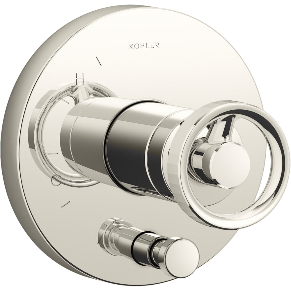 Components Single Function Pressure Balanced Valve Trim Only with Single Knob Handle and Integrated Diverter - Less Rough In