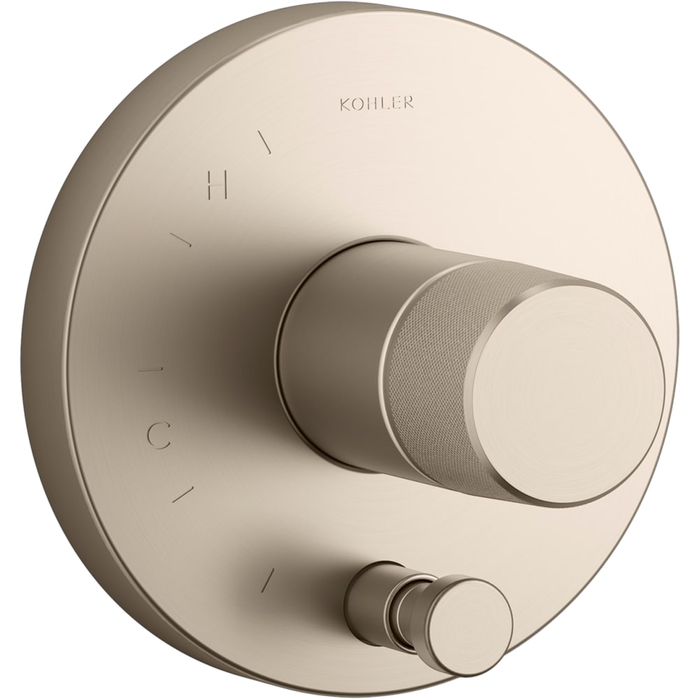 Components Single Function Pressure Balanced Valve Trim Only with Single Knob Handle and Integrated Diverter - Less Rough In