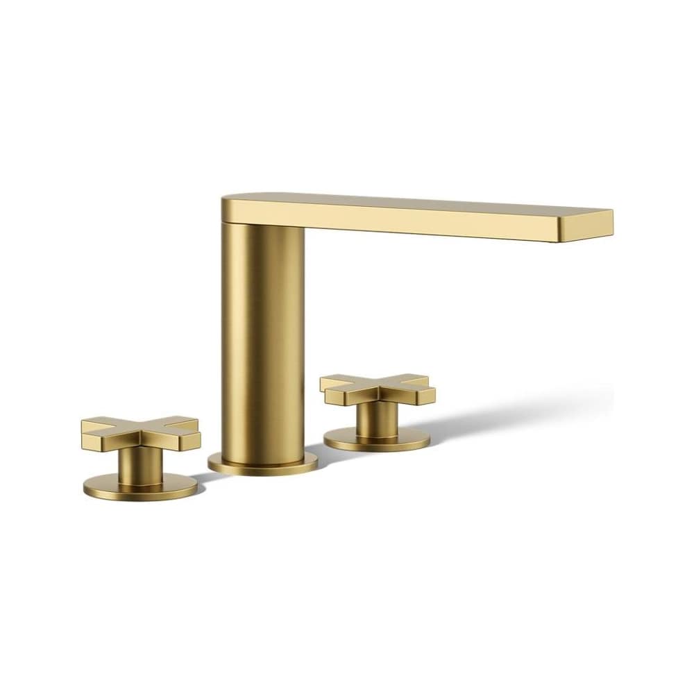 Composed Widespread Deck Mounted Roman Tub Filler with Cross Handles