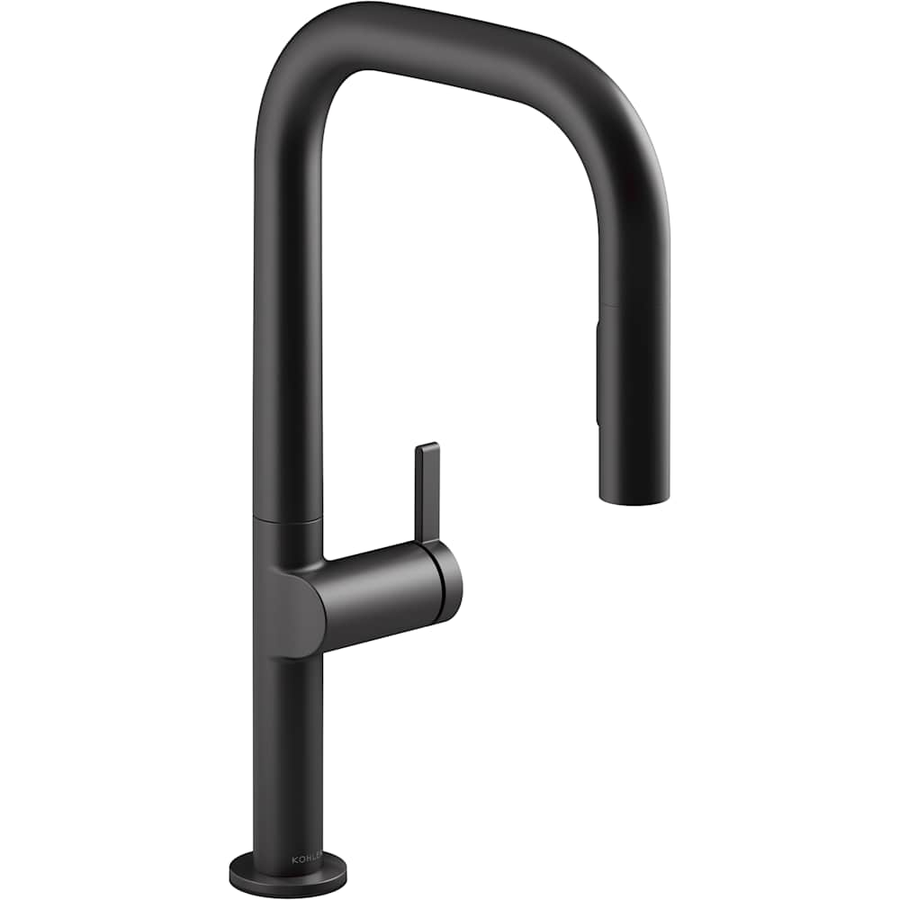 Components 1.5 GPM Single Hole Pull Down Kitchen Faucet with Angled High-Arch Spout, DockNetik, ProMotion, and MasterClean Sprayhead Technologies