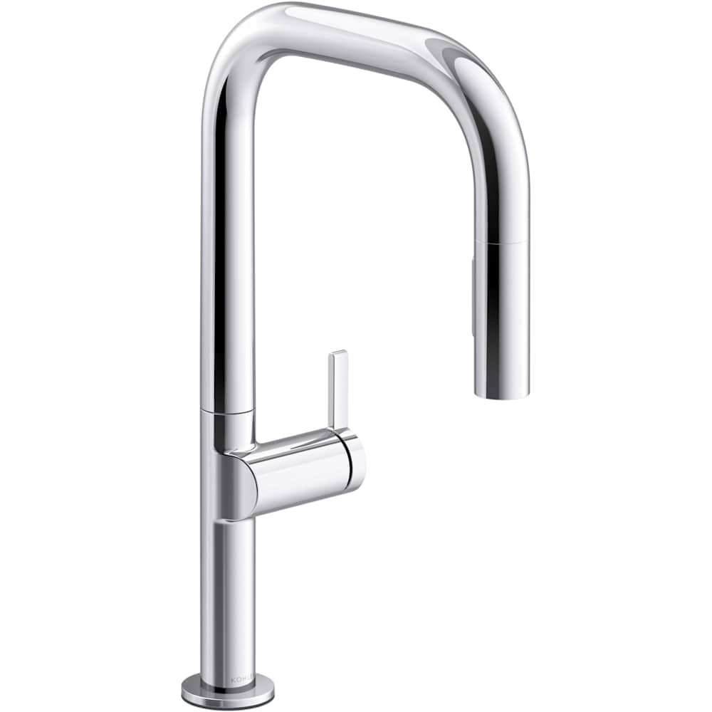Components 1.5 GPM Single Hole Pull Down Kitchen Faucet with Angled High-Arch Spout, DockNetik, ProMotion, and MasterClean Sprayhead Technologies