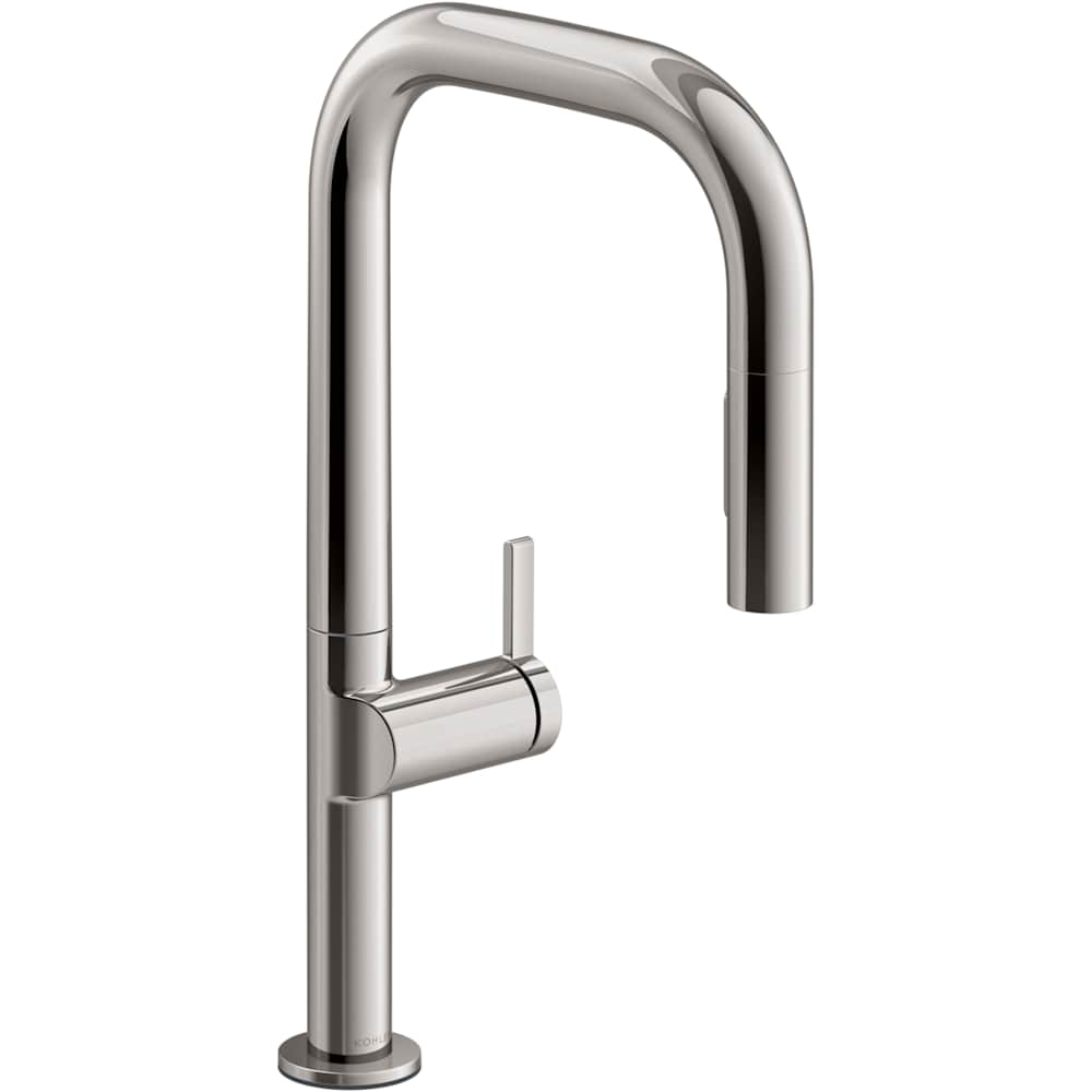 Components 1.5 GPM Single Hole Pull Down Kitchen Faucet with Angled High-Arch Spout, DockNetik, ProMotion, and MasterClean Sprayhead Technologies