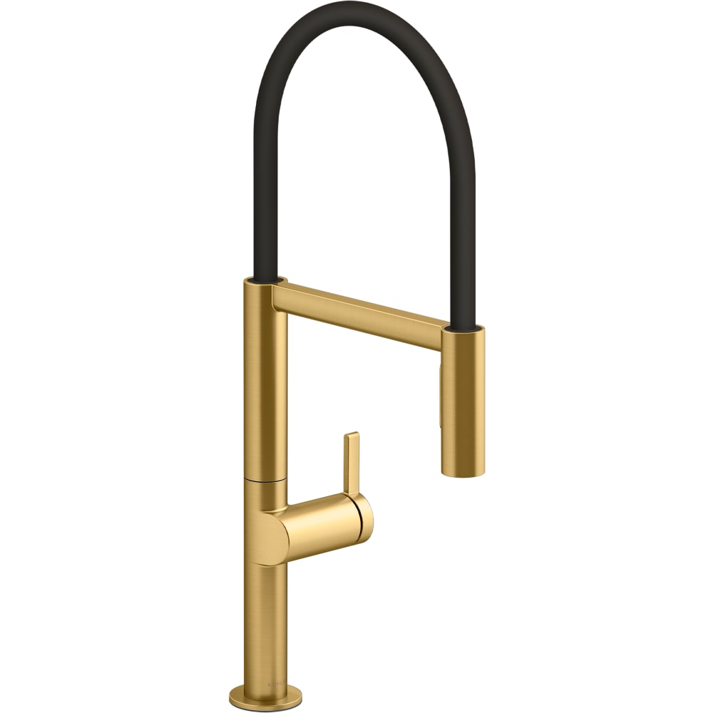Components 1.5 GPM Single Hole Pre-Rinse Pull Down Semi-Professional Kitchen Faucet with Two Function MasterClean Sprayhead, DockNetik and Sweep Spray