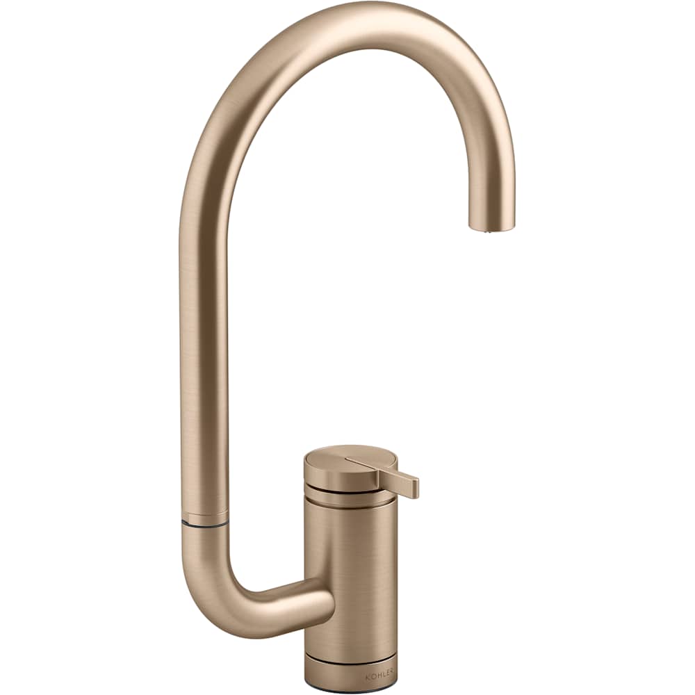 Components 1.5 GPM Single Hole Bar Faucet with Extended Reach High-Arch Swivel Spout and Two Function Aerator with SoftRinse Spray